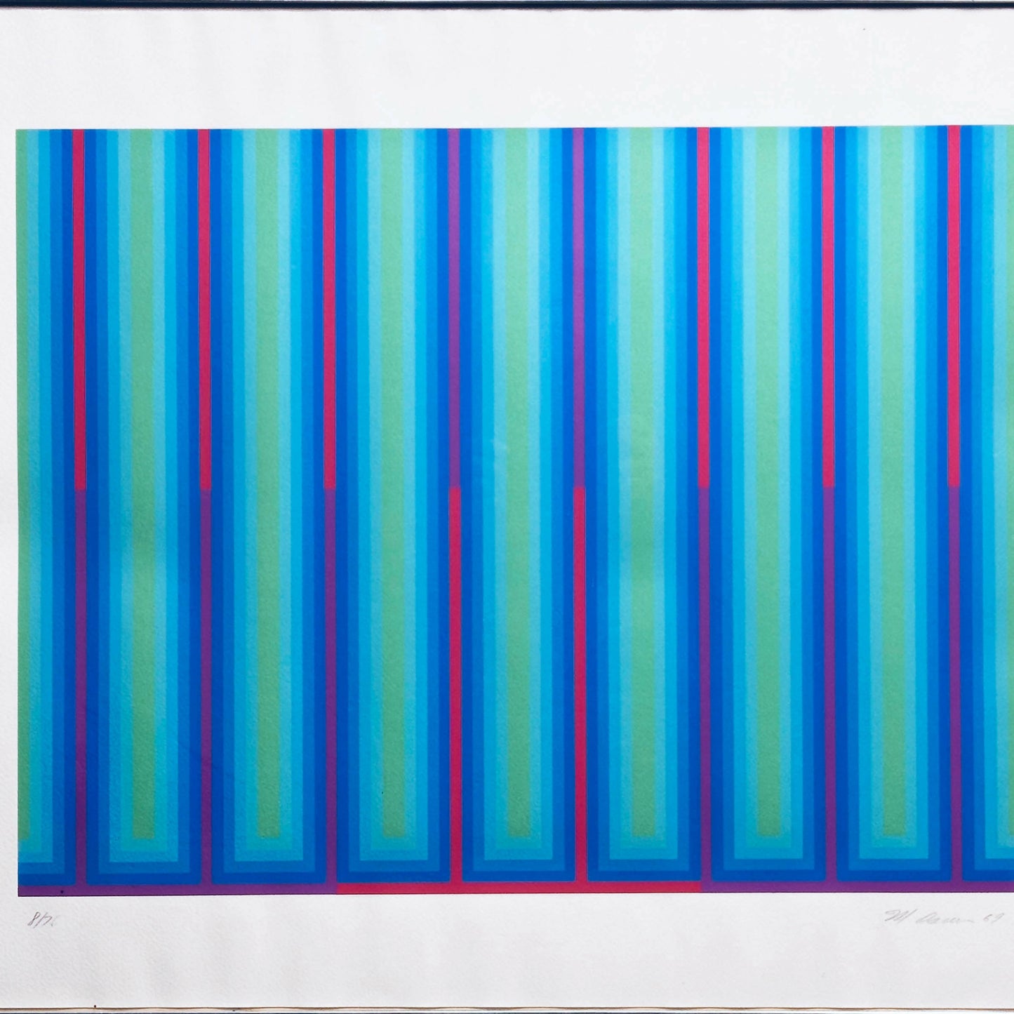 23-227-Original Op-Art 1969 Silkscreen Print-2 copy