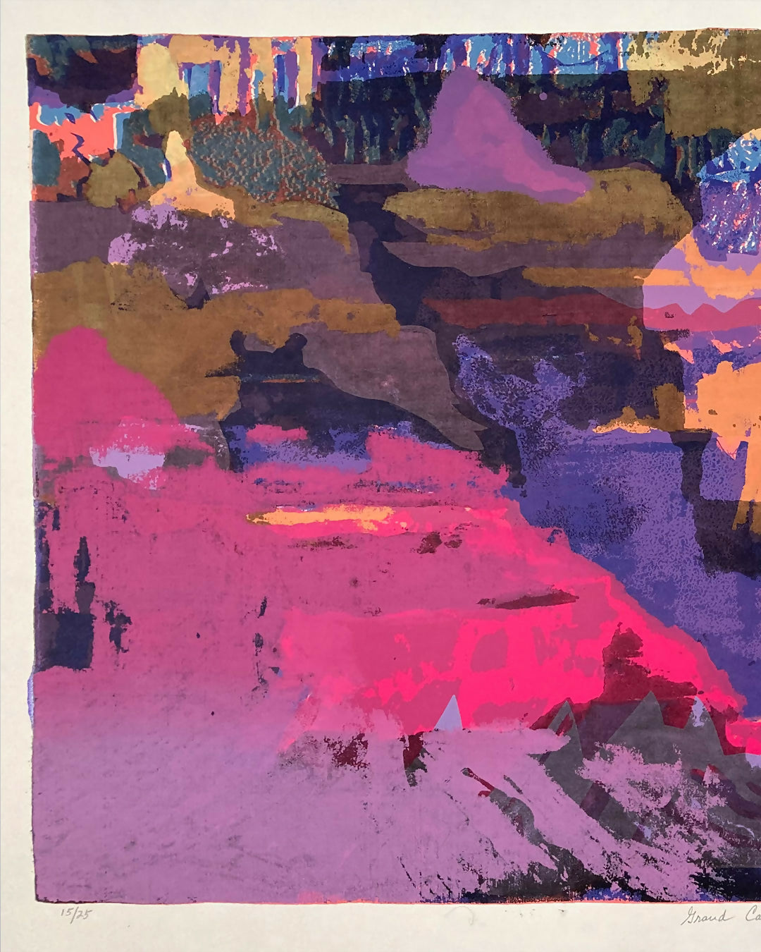 25-092 Nancy Ranson Grand Canyon Serigraph 21 x 13-3