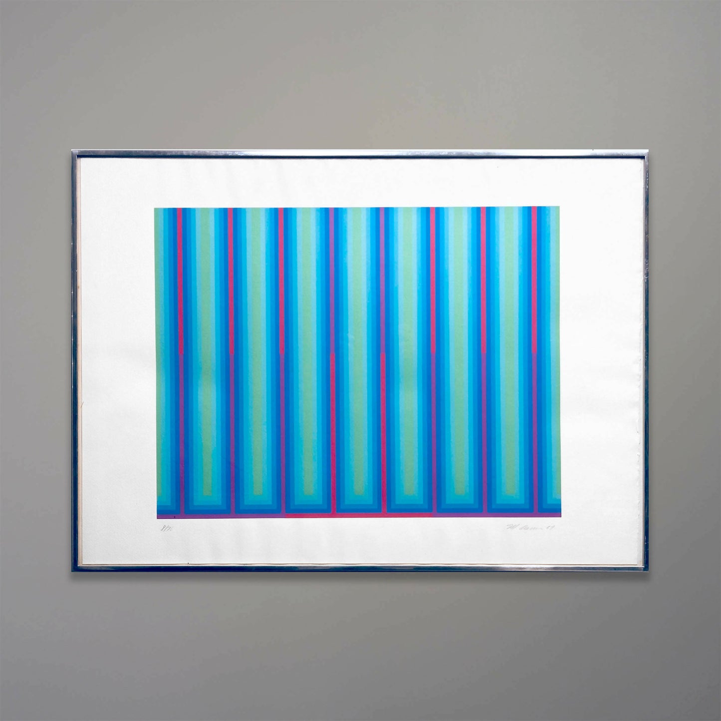 23-227 Original 1969 Op-Art Silkscreen Print