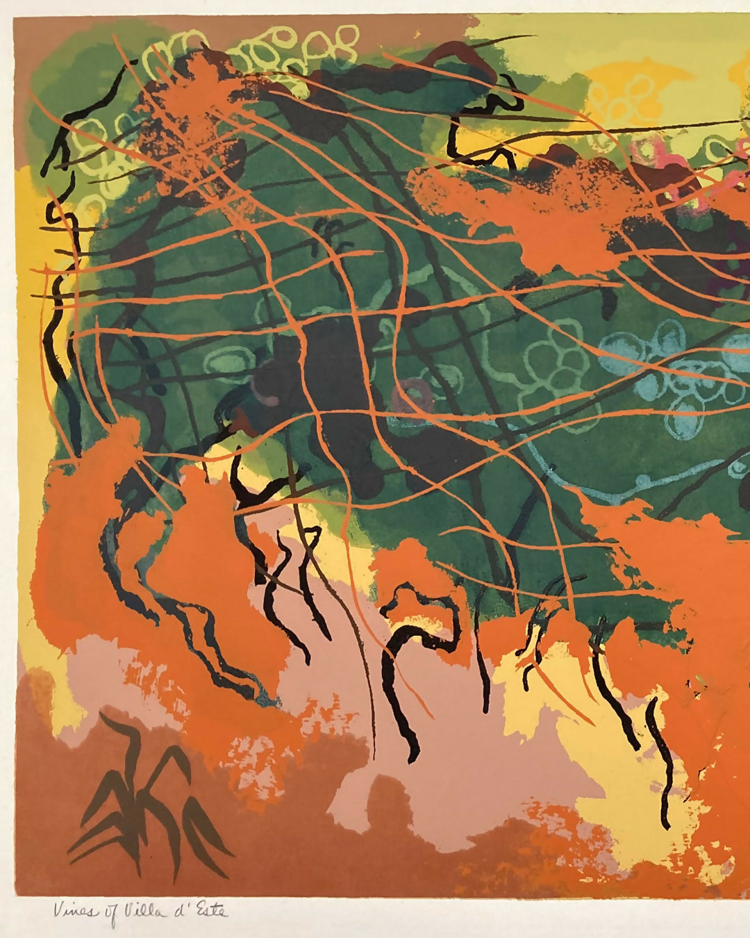 25-097 Nancy Ranson Villa d'Este Serigraph 20 x 13-3