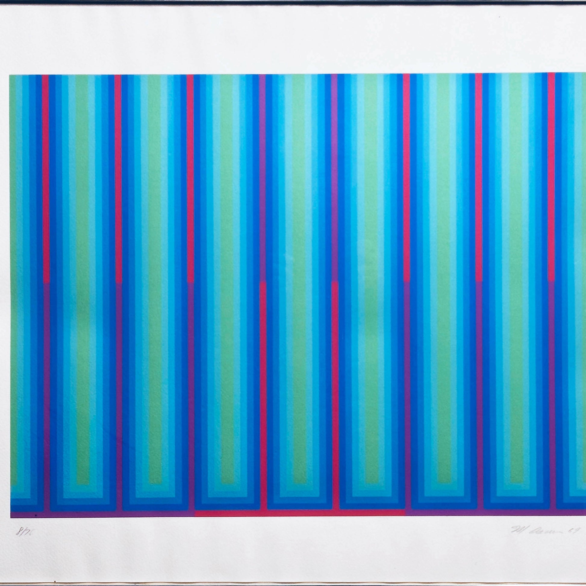 23-227-Original Op-Art 1969 Silkscreen Print-2 copy