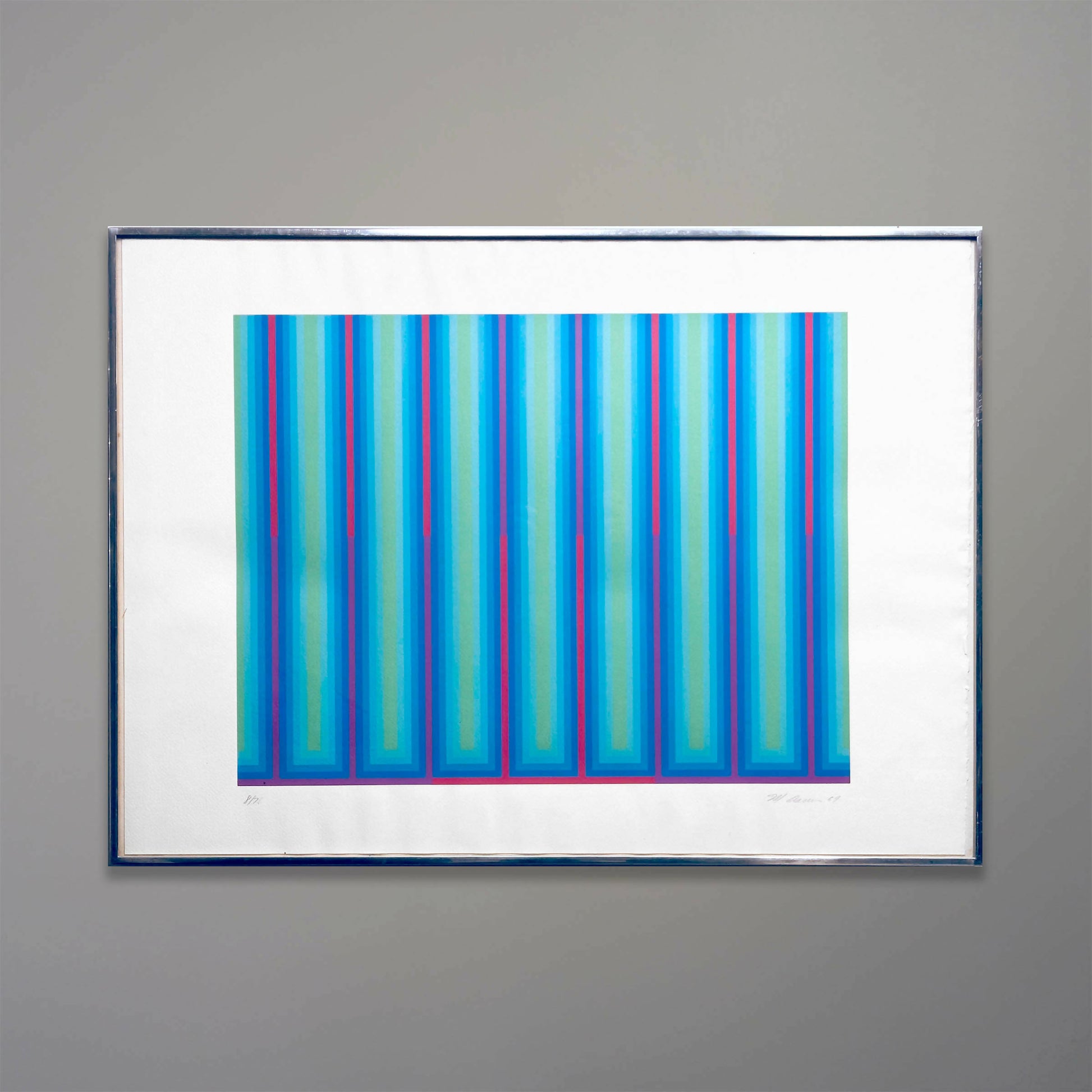 23-227 Original 1969 Op-Art Silkscreen Print